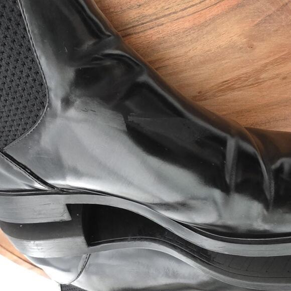 Zara Trafaluc Boots Womens Size 38 Metallic Square Toe Studded Chelsea Shoes - Picture 8 of 12